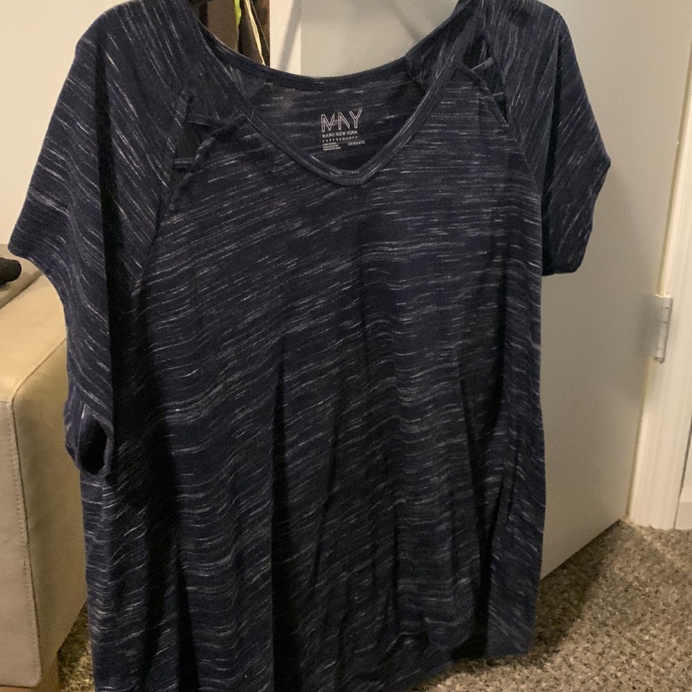 Blue work out shirt